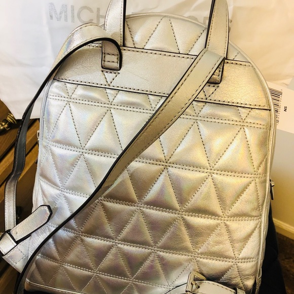 Silver Micheal Kors backpack. - Picture 5 of 5